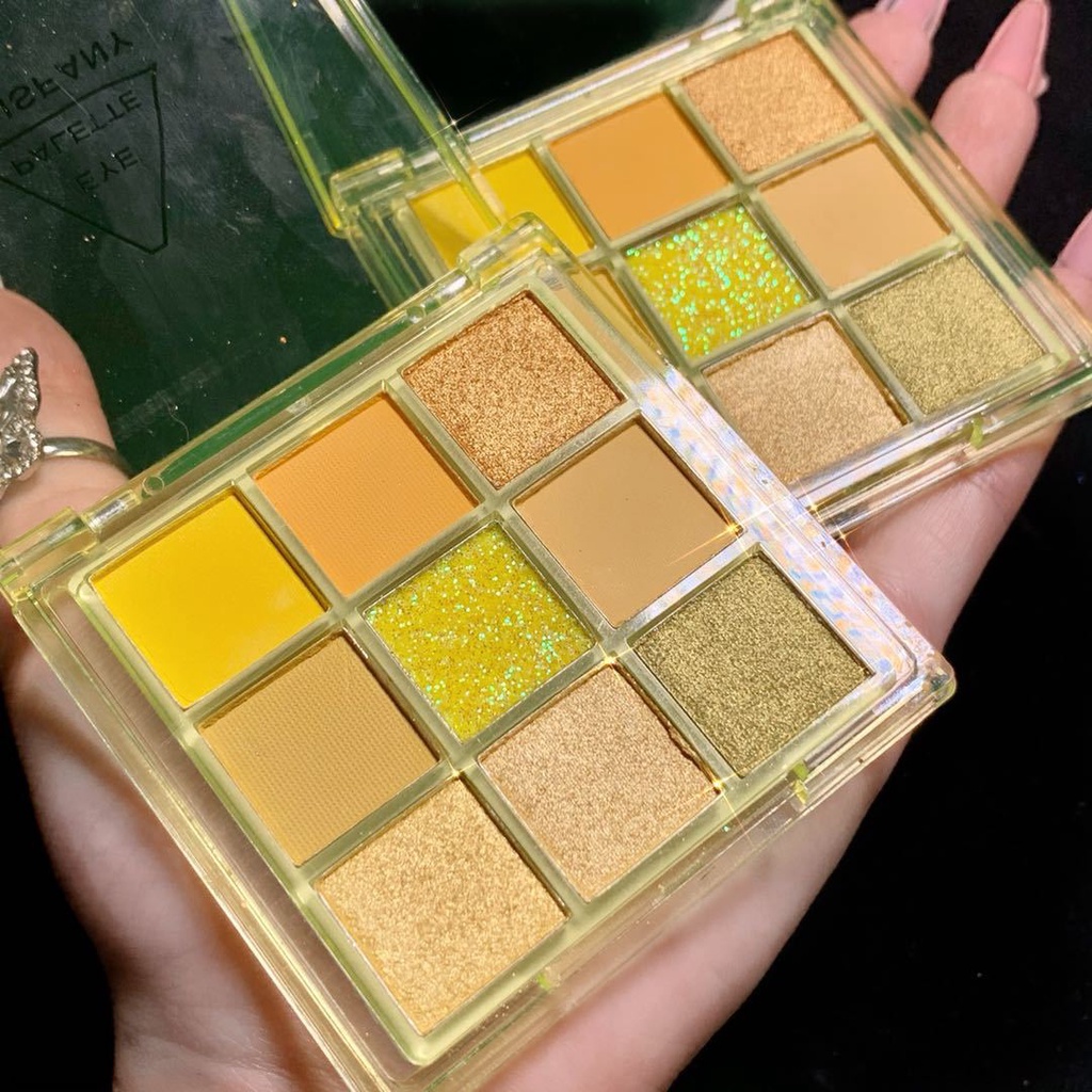 Hàng Mới Về Bảng Phấn Mắt 9 Màu Sắc Chống Mồ Hôi Trang Điểm Tiện Dụng