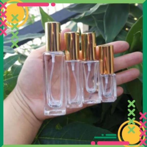 Lọ chiết nước hoa vuông 20ml/15ml/10ml/5ml - lo nuoc hoa