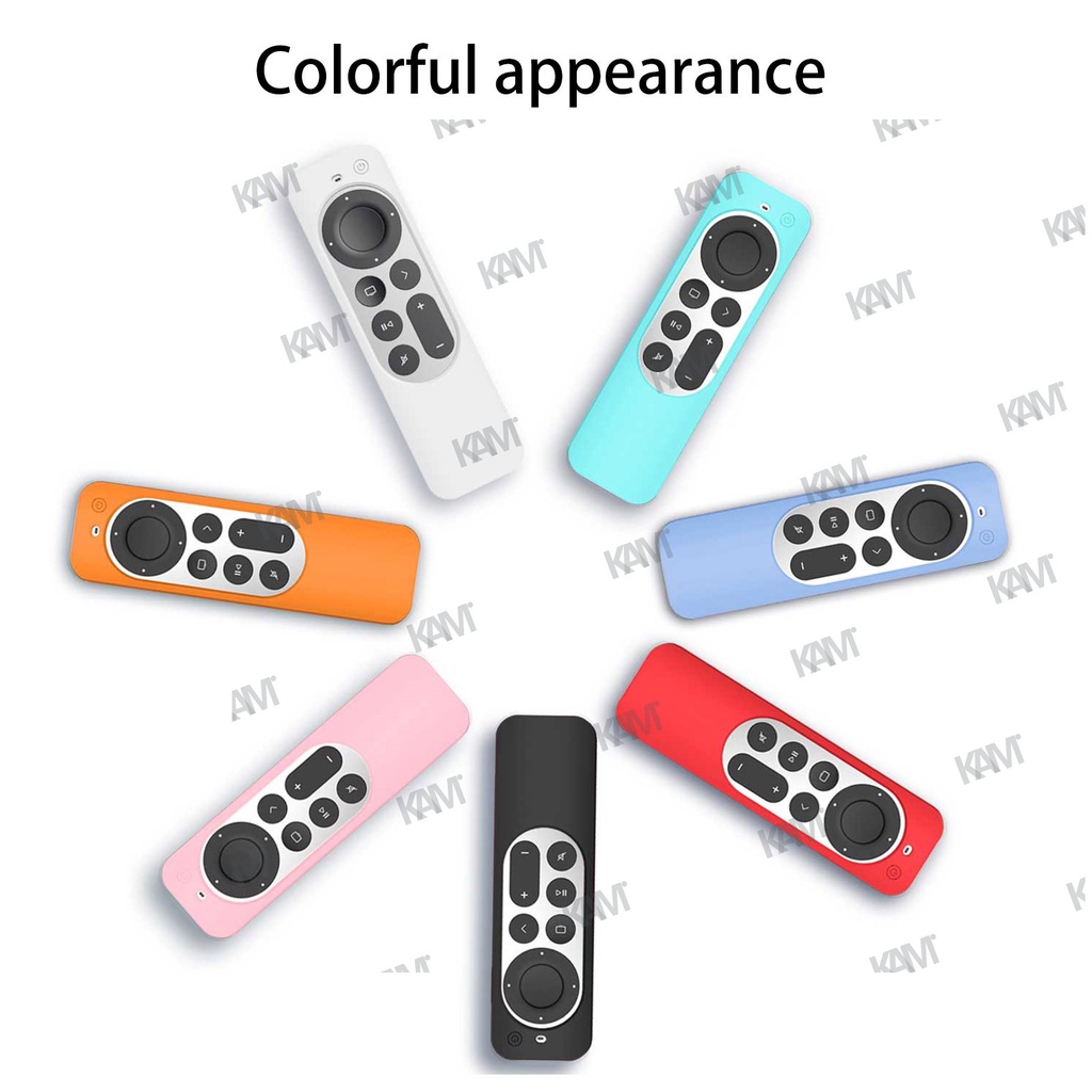 Vỏ Silicon Bọc Điều Khiển Từ Xa Siri 4K 2021 Chống Nước Chống Bụi Cho Apple TV Siri