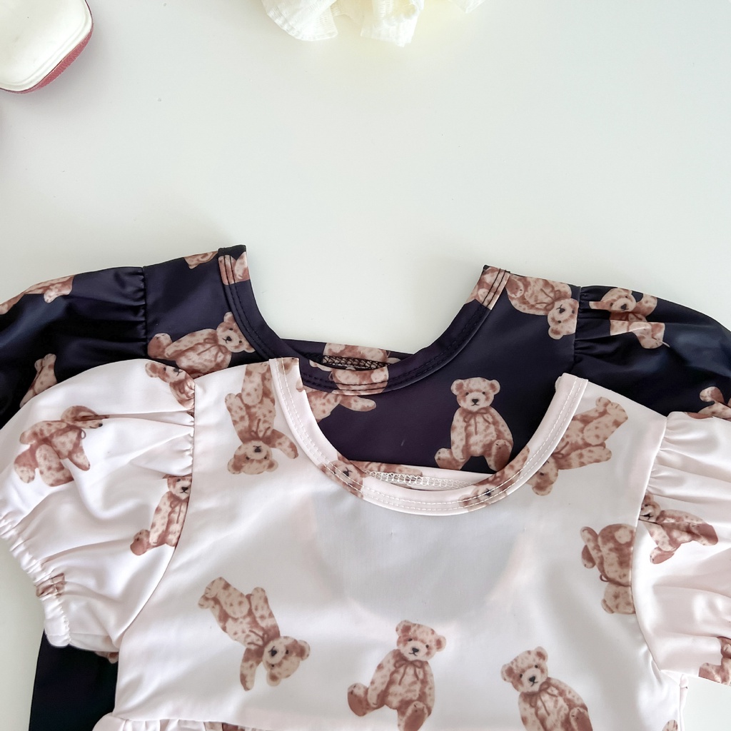 Bộ Đồ Bơi Liền Thân Nhanh Khô Họa Tiết Gấu Dễ Thương Thời Trang Mùa Hè Cho Bé Sơ Sinh 0-3 Tuổi