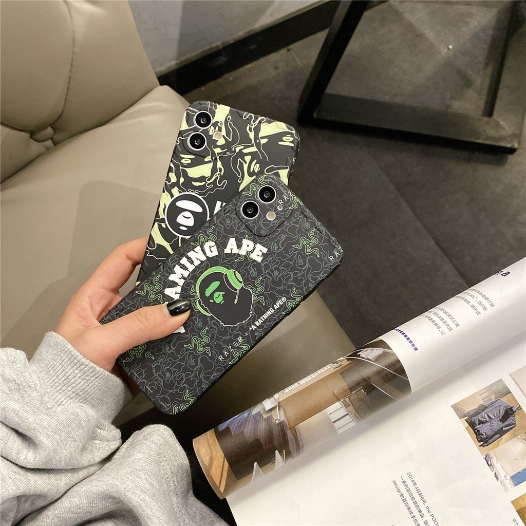 Ốp lưng nhựa dẻo hình logo BAPE cho IPhone12 Mini 11 PRO MAX 7/8plus SE2020 X/XS XR XSMAX