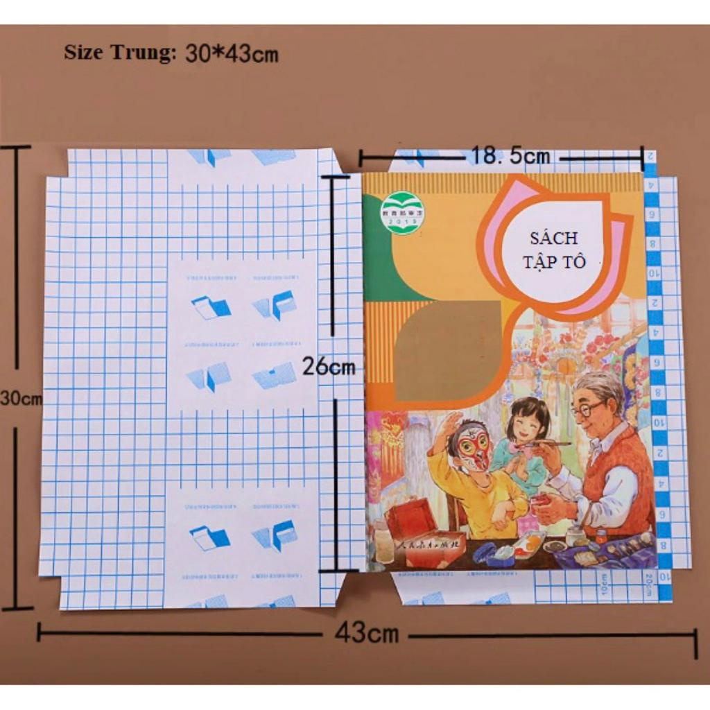 Bọc Sách Vở Decal Trong Suốt , Bọc Sách Vở Nhiều Kích Cỡ