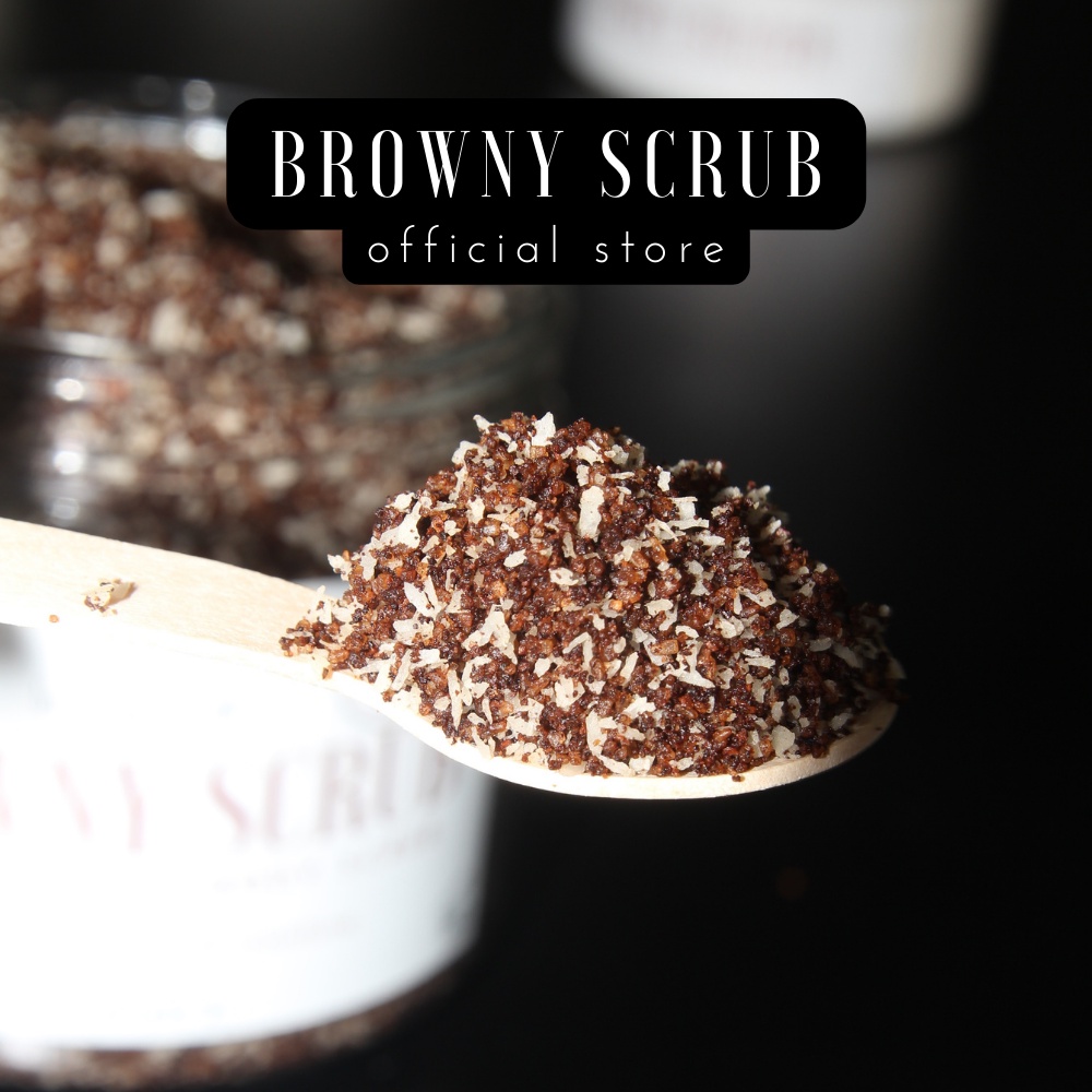 Tẩy da chết body Cà Phê Dừa BROWNY SCRUB dưỡng da mềm mịn, ngừa rạn, giảm chai sần 250Gr handmade