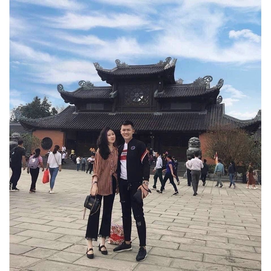 Quần legging loe chân phối ren xinh