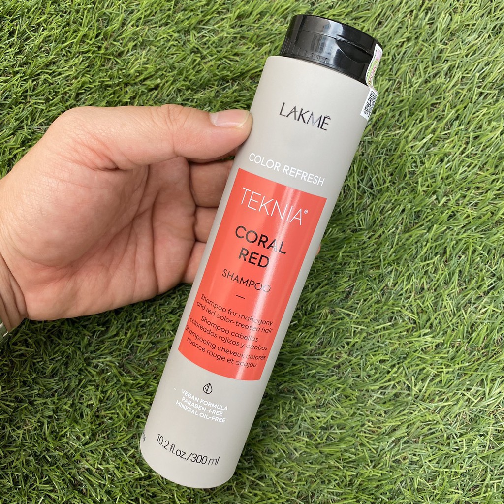 Dầu gội dưỡng màu tóc nhuộm (MÀU ĐỎ) LAKME Coral Red Shampoo 300ml