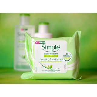 Khăn ướt tẩy trang Simple facial cleansing wipes 25 miếng