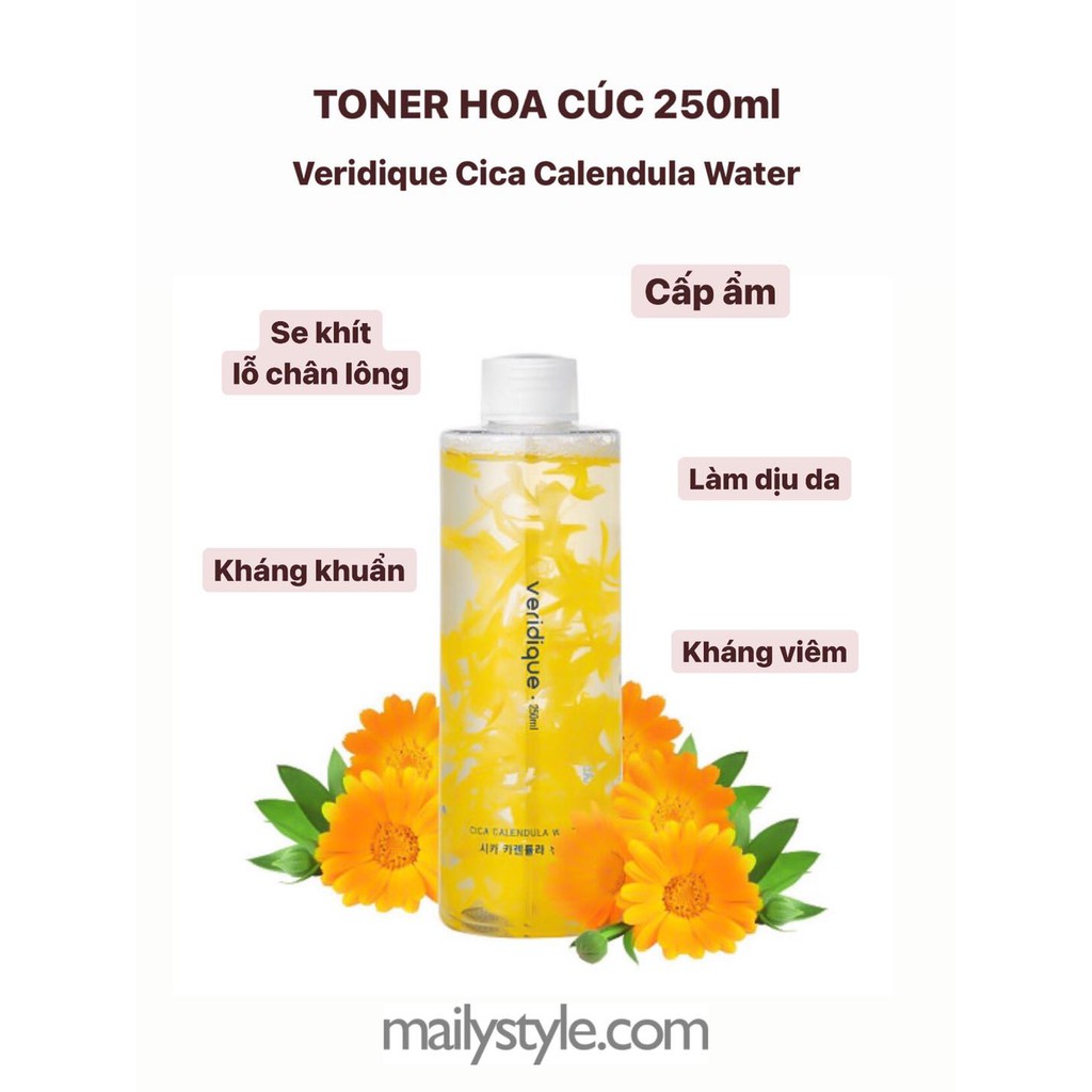Toner Hoa Cúc Veridique - Veridique Cica Calendula Water 250ml