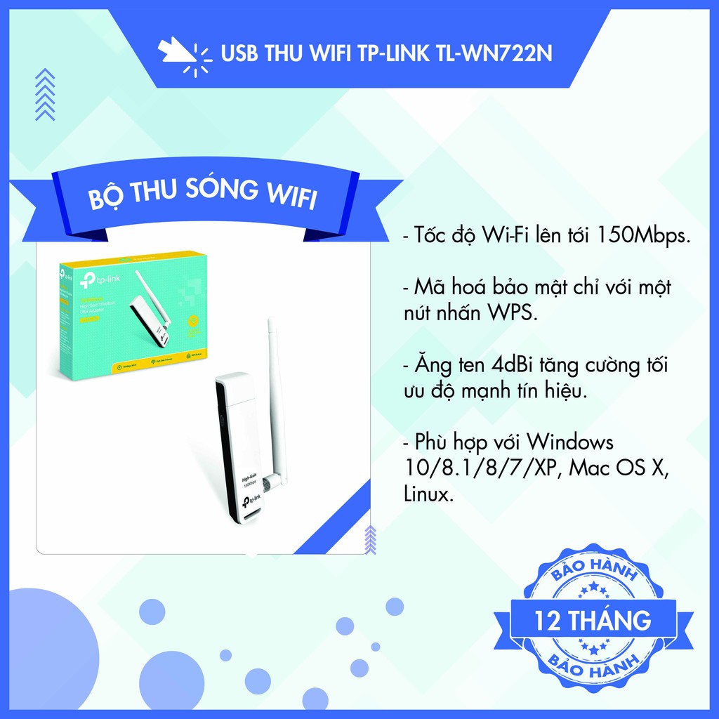 USB THU WIFI TP-LINK TL-WN722N