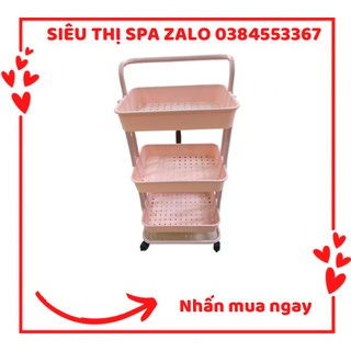 Kệ xe đẩy 3 tầng, kệ spa đa năng