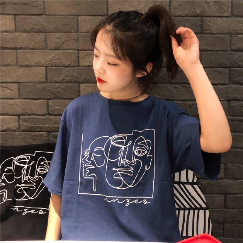 Áo thun phông nam nữ PINK tay lỡ form rộng FACE Unisex