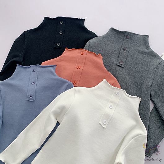 Áo thun tay dài thời trang thu đông phong cách Hàn Quốc cho bé gái