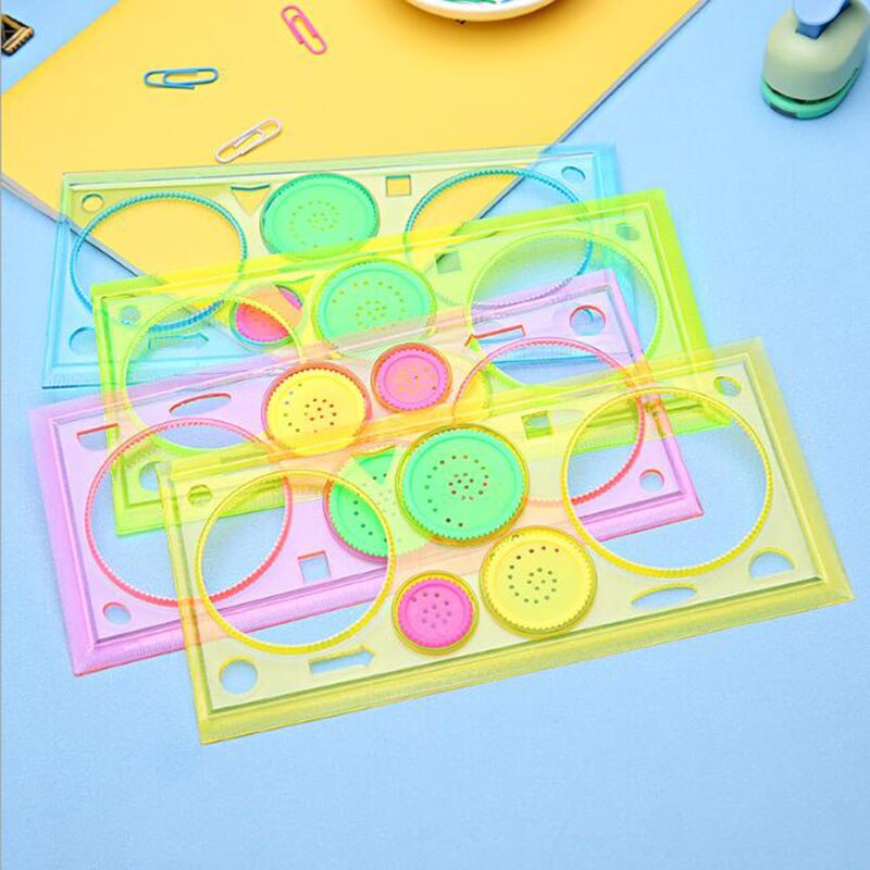 1 set/Drawing Multifunction Puzzle Geometry Ruler Drawing Student Tool Develop IQ High Child Painting Teaching Art Tool 