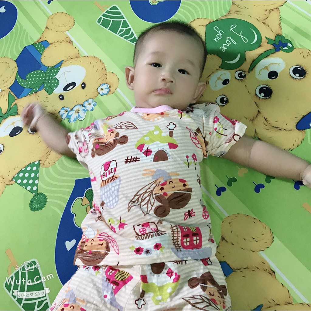 HÀNG LOẠI 1 - Bộ cotton sợi tre/ Bộ Sợi tre cộc tay cho bé trai bé gái