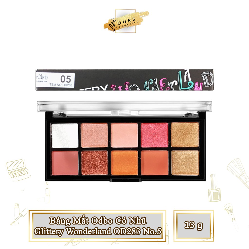 [Auth Thái] Bảng Màu Mắt Odbo Có Nhũ Tông Cam Hồng Đất Wonderland OD283 - Bảng Phấn Mắt Odbo Tông Hồng Đất Wonderlan | BigBuy360 - bigbuy360.vn