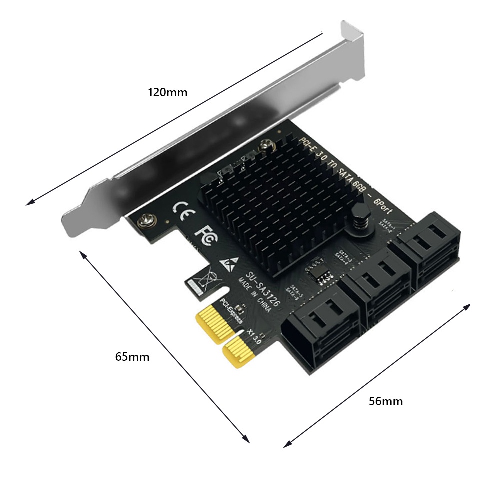 Card mở rộng ASM1166 Chip 6 cổng SATA 3.0 cho PCIE PCI Express SATA 3 | BigBuy360 - bigbuy360.vn