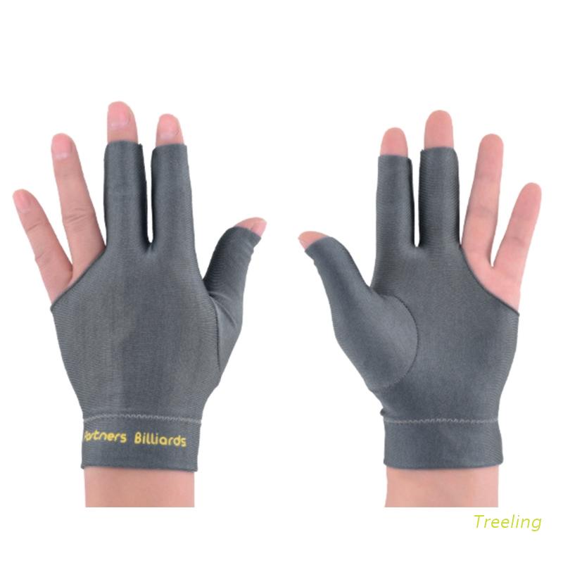 Treeling Bida ba ngón Găng tay Bi da Găng tay bi da Cao cấp Đặc biệt Găng tay bida cụt ngón Dụng cụ thể thao Miễn phí