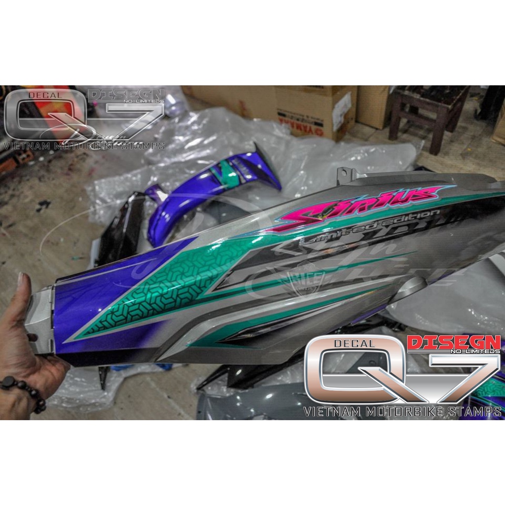 Tem Rời Sirius 110 tím bạc