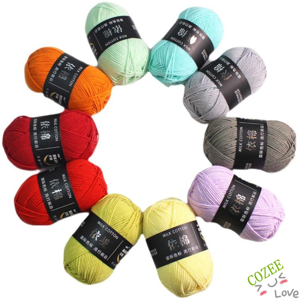 Cuộn len cotton mềm mại dùng để đan thiết kế 4 sợi tiện dụng