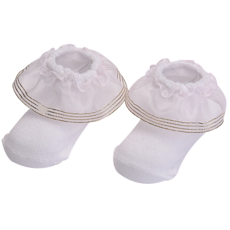 Tất Cotton Mềm Mại Phối Ren Hoa Thời Trang Xuân Hè Dành Cho Bé Gái