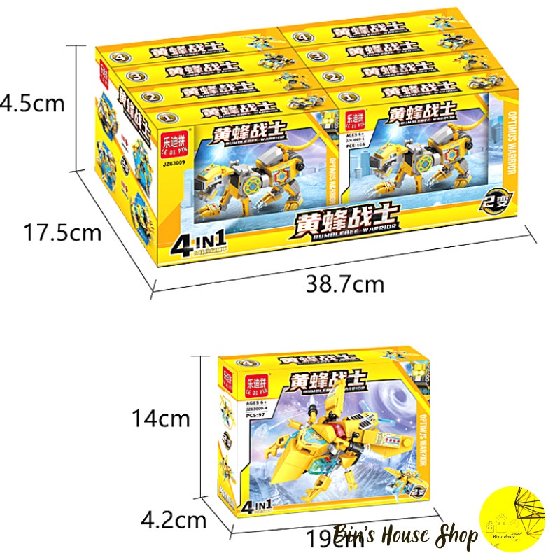 Đồ Chơi Trí Tuệ - Mô Hình Đồ Chơi Lắp Ráp Lego ROBOT bumble bee 4in1