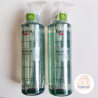 Sữa rửa mặt cho da dầu mụn Eucerin ProAcne Solution Cleanssing Gel 200ml, Đức