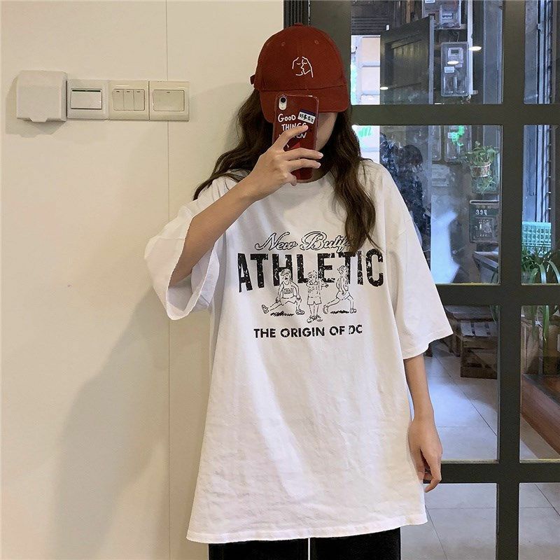 Áo Thun Tay Lỡ 100% Cotton Form Rộng Unisex Thời trang Ulzzang