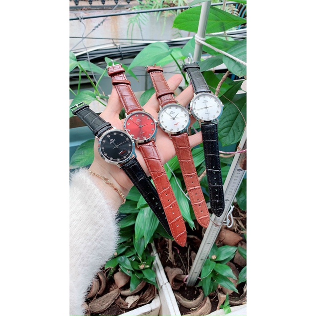 ĐỒNG HỒ NAM DÂY DA ORIENT , SIZE 38MM , MẶT ĐÍNH ĐÁ