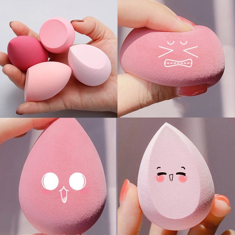 Set 4 Mút Tán Kem Nền Trang Điểm Không Latex Tiện Dụng