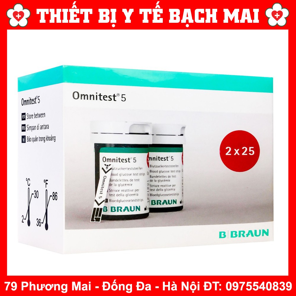 Que Thử Đường Huyết Omnitest 5 [02 Lọ 50 Que]