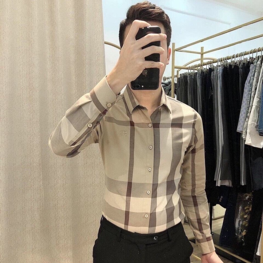Áo Sơ Mi Nam Caro BBR Màu Vàng Cam Mới (𝐇𝐚̀𝐧𝐠 𝐋𝐨𝐚̣𝐢 𝟏) | BigBuy360 - bigbuy360.vn