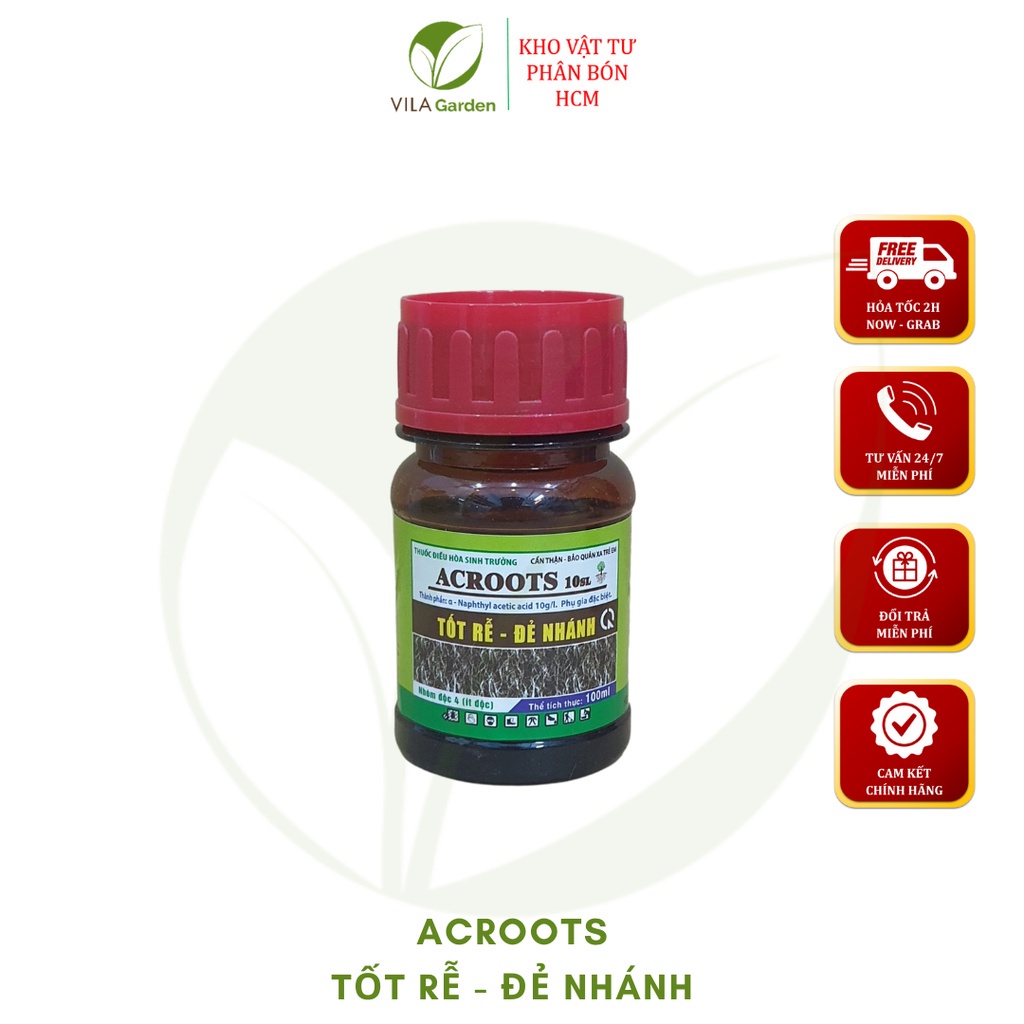 Phân Bón Lá ACROOTS 10SL - Tốt Rễ Đẻ Nhánh 100ml