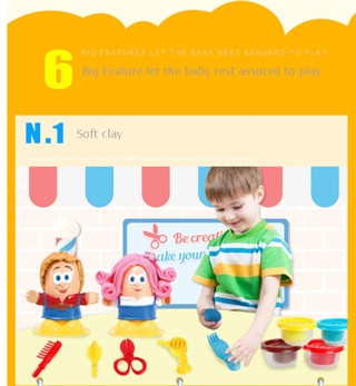 Đồ Chơi Trẻ Em Tự Làm Dụng Cụ  Làm Tóc Mô Hình Đất Sét