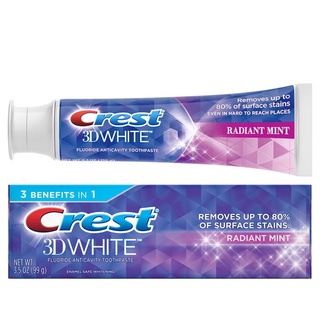 Kem đánh răng crest 3d white radiant mint 85g 3.0oz, crest tím