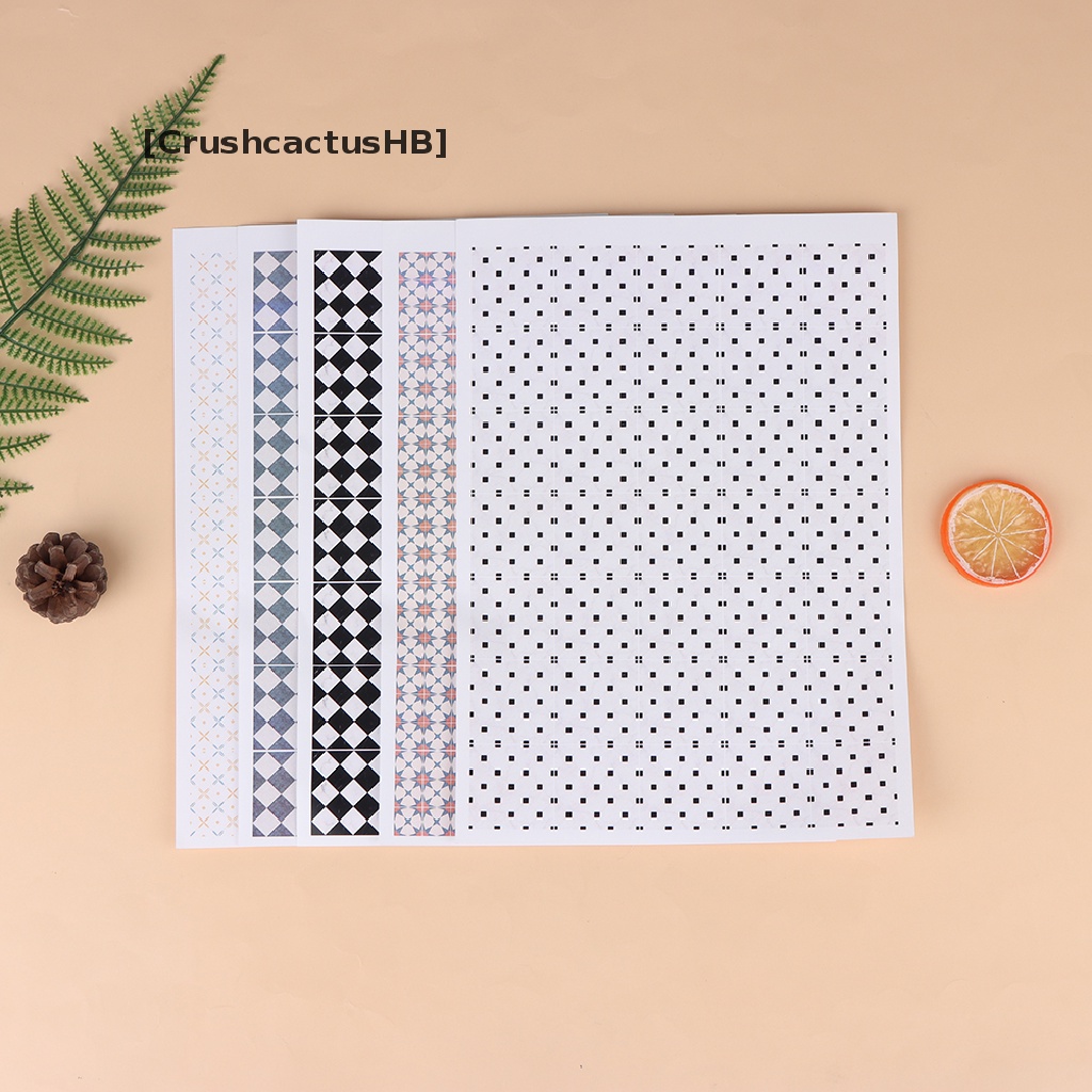 [CrushcactusHB] Sticker Dán Sàn Nhà Búp Bê / Nhà Bếp / Phòng Tắm Tỉ Lệ 1 / 12