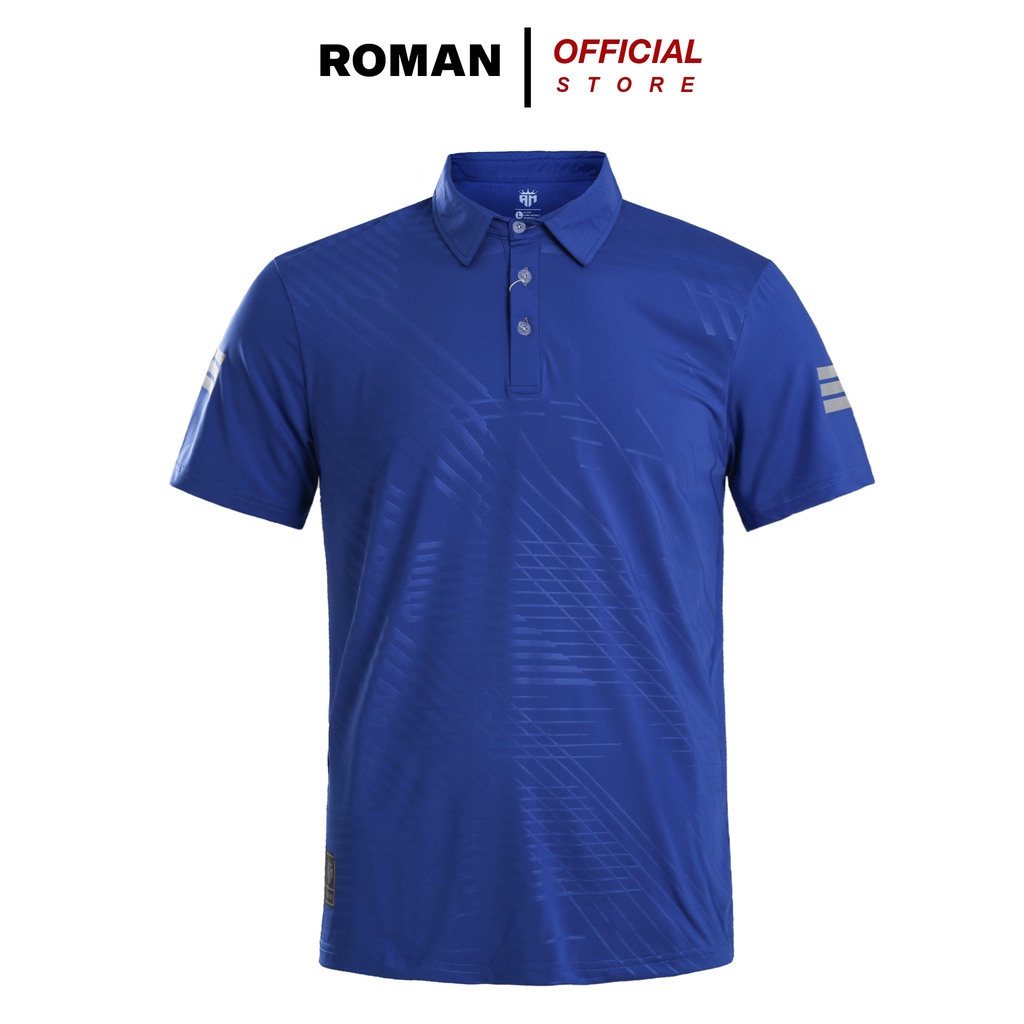 Áo thể thao nam cổ bẻ tay ngắn vải thun lạnh co giãn chuẩn form ROMAN PL01