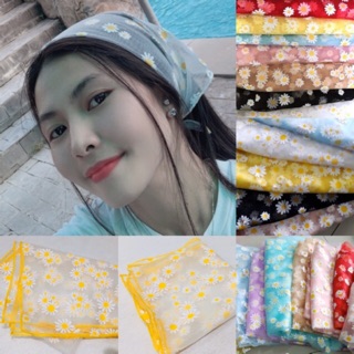 Khăn turban bandana mẫu cúc lưới