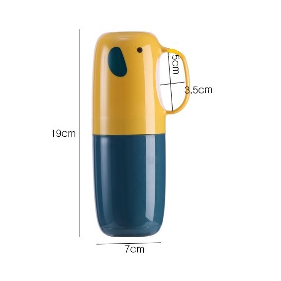 Hộp Đựng Bàn Chải Kem Đánh Răng Kiêm Cốc Đánh Răng Du Lịch - Kiểu Dáng Gọn Nhẹ Có Dây Treo Tiện Lợi -SOHANEI FAM