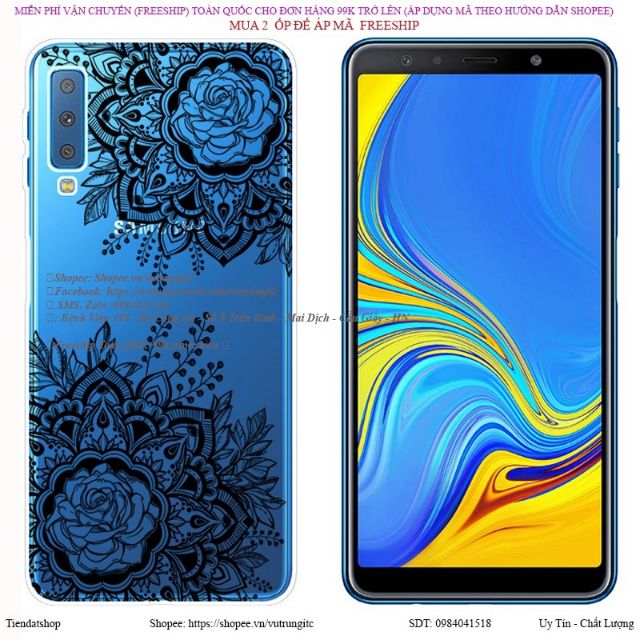 Ốp Dẻo Hoa Văn Samsung A7 2018