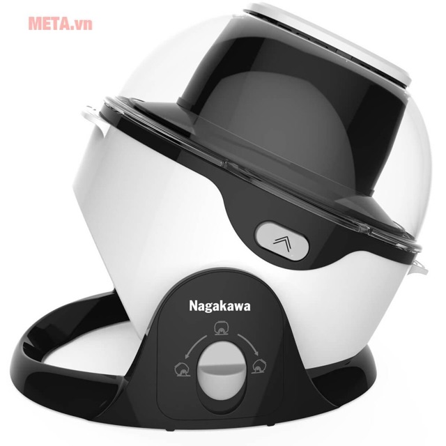 NỒI CHIÊN KHÔNG DẦU NAGAKAWA NAG3301 6L NGHIÊNG 45 độ KẾT HỢP XOAY 360 ĐỘ