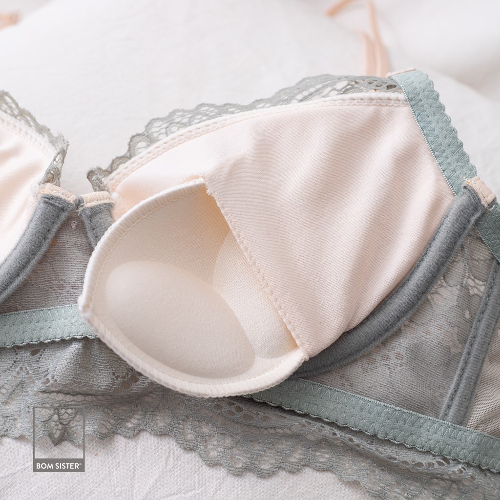 [Mã FARSBRBOM1 giảm 10% đơn 99K] Áo lót mút vừa ren hoa có gọng mút tháo được nâng ngực tự nhiên BOM SISTER A2369 | BigBuy360 - bigbuy360.vn