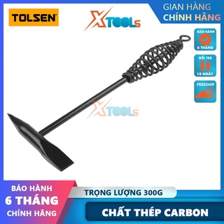 Búa hàn 300g tolsen 44945 cán lò xo, đầu dẹp và đầu nhọn thép carbon, thân búa được sơn tĩnh điện