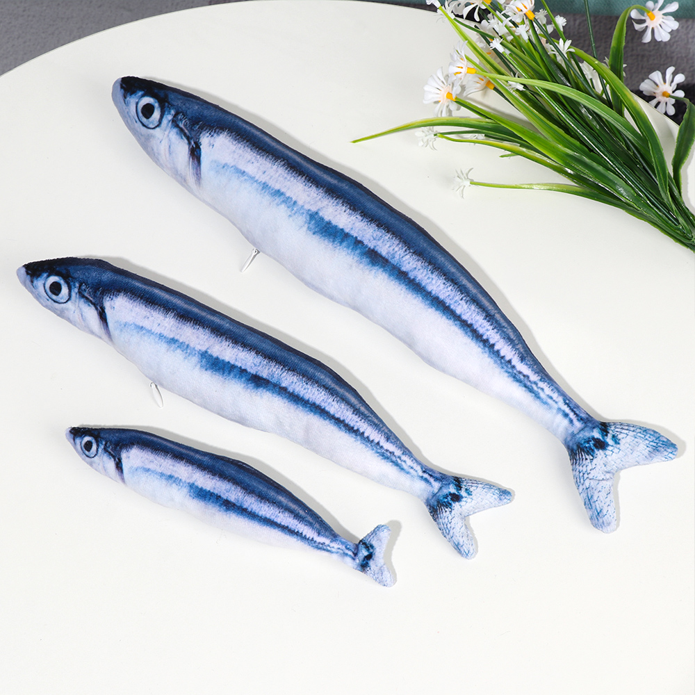 Đồ Chơi Nhồi Bông Hình Cá Có Mùi Bạc Hà Sống Động Cho Mèo Cưng