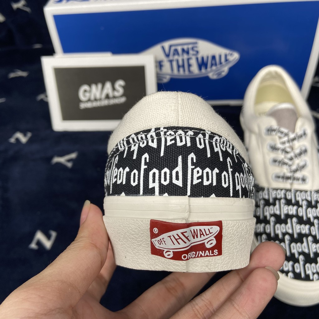 Giày vans fear of god thể thao nam cao cấp họa tiết in chữ, dây in chữ