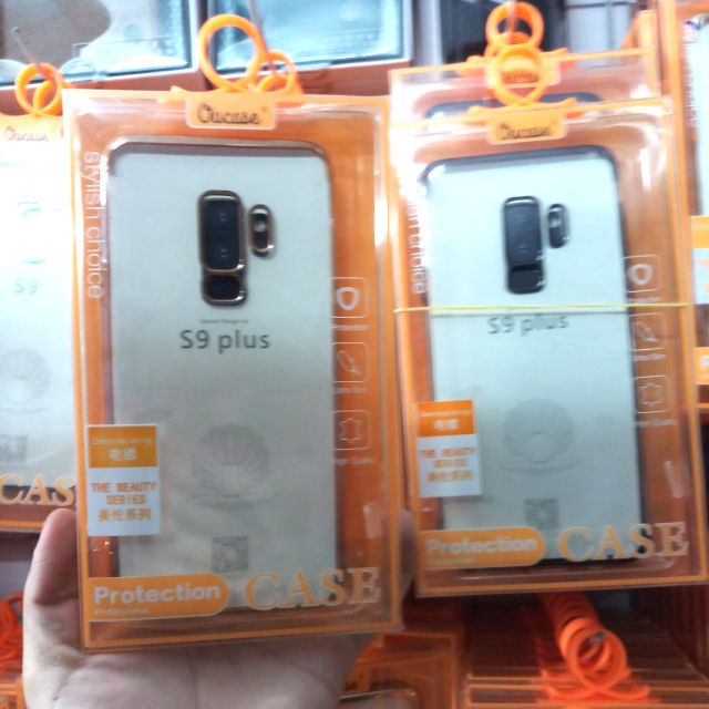 Ốp deo Ou case cho Galaxy S9 plus viền mạ crow