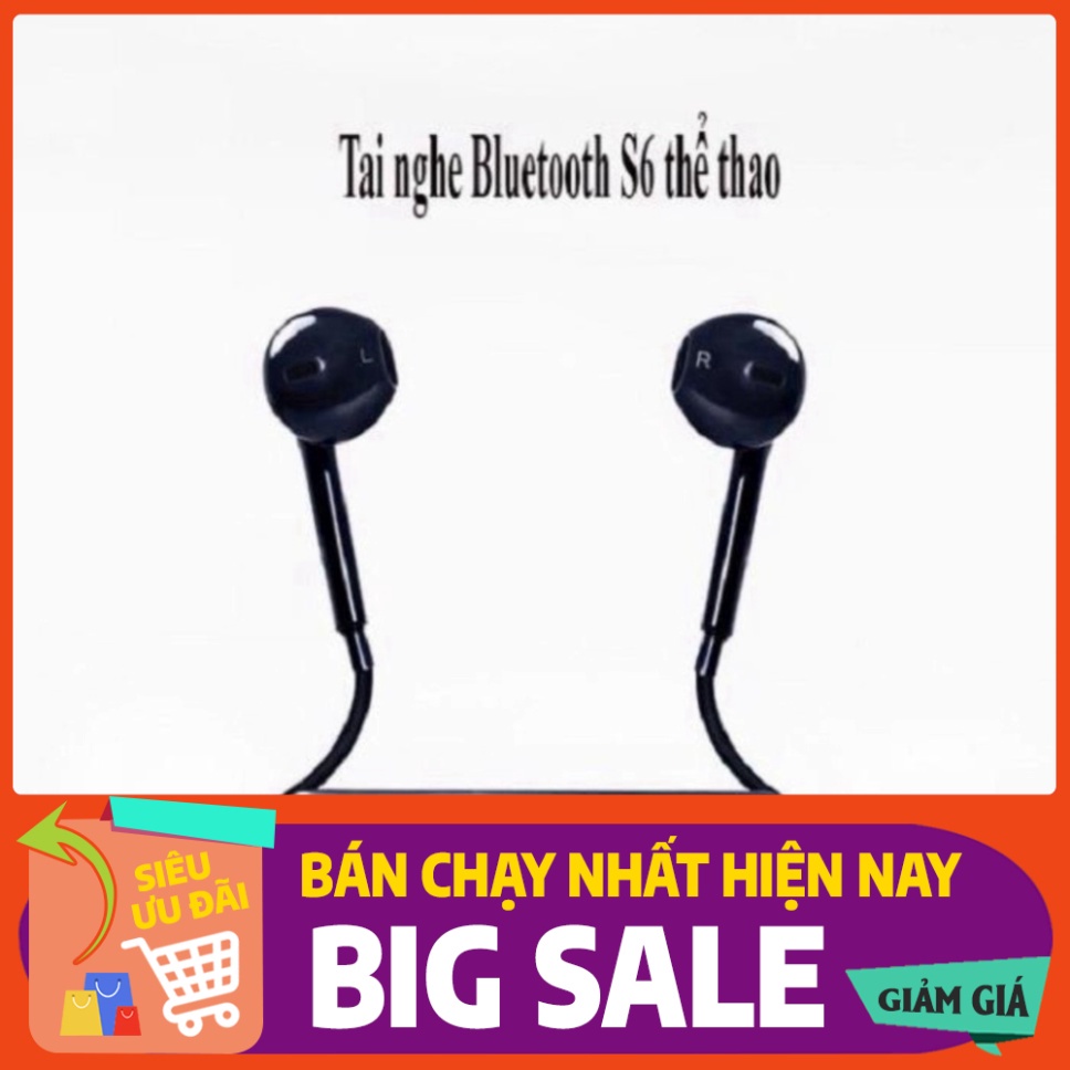 [FREE SHIP] 💥[GIÁ HỦY DIỆT]💥Tai nghe bluetooth thể thao không dây S6 ĐẸP- NHỎ GỌN- ÂM THANH CỰC HAY 💥SIÊU RẺ💥