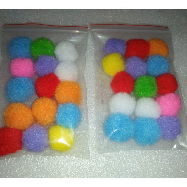 HẠT POM POM 2CM TRANG TRÍ SLIME