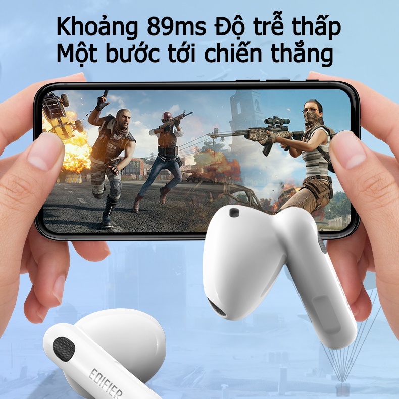 Tai Nghe Không Dây Edifier W220T TWS Bluetooth 5.3 QCC3056 IP54 Tiếng Ồn Chống Thấm Nước Sạc Nhanh