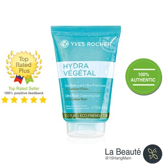 Yves Rocher Hydra Végétal Gel Nettoyant Ultra-Fraicheur - Sữa Rửa Mặt Cấp Nước Cho Da 125ml