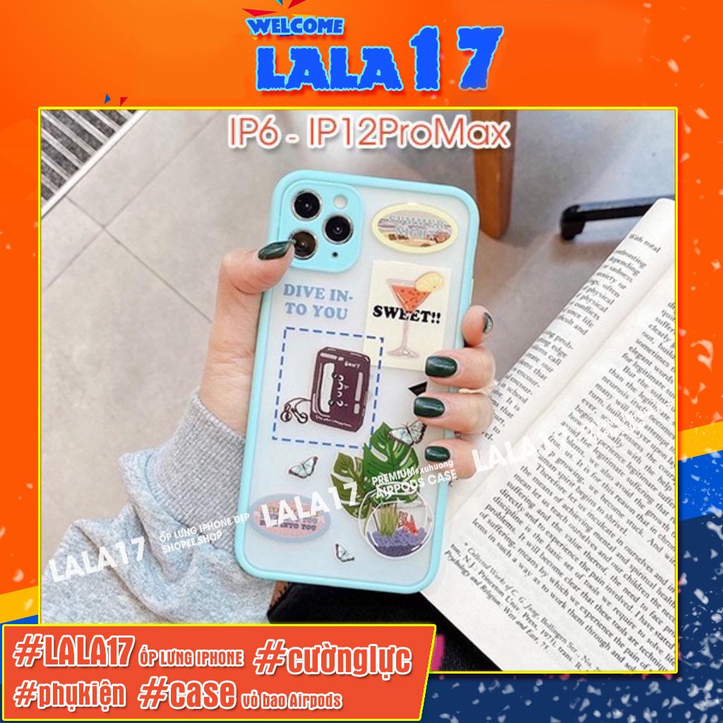 Ốp Lưng Basic nhám Full viền vuông màu bảo vệ camera hình SWEET anime độc đáo iphone