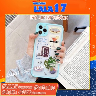 Ốp Lưng Basic nhám Full viền vuông màu bảo vệ camera hình SWEET anime độc đáo iphone